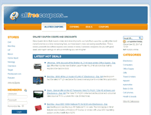 Tablet Screenshot of allfreecoupons.com